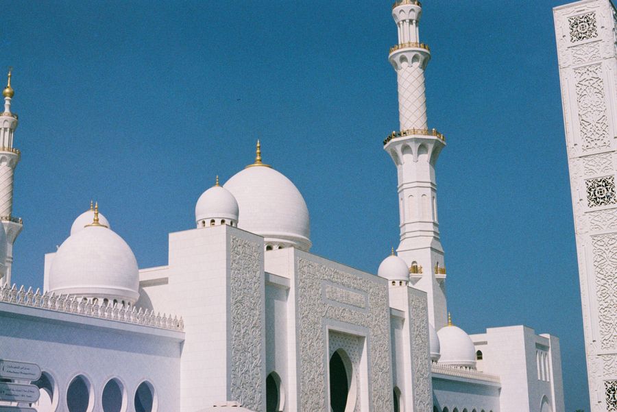 Sheikh Zayed Grand Mosque courtyard and domes, Abu Dhabi